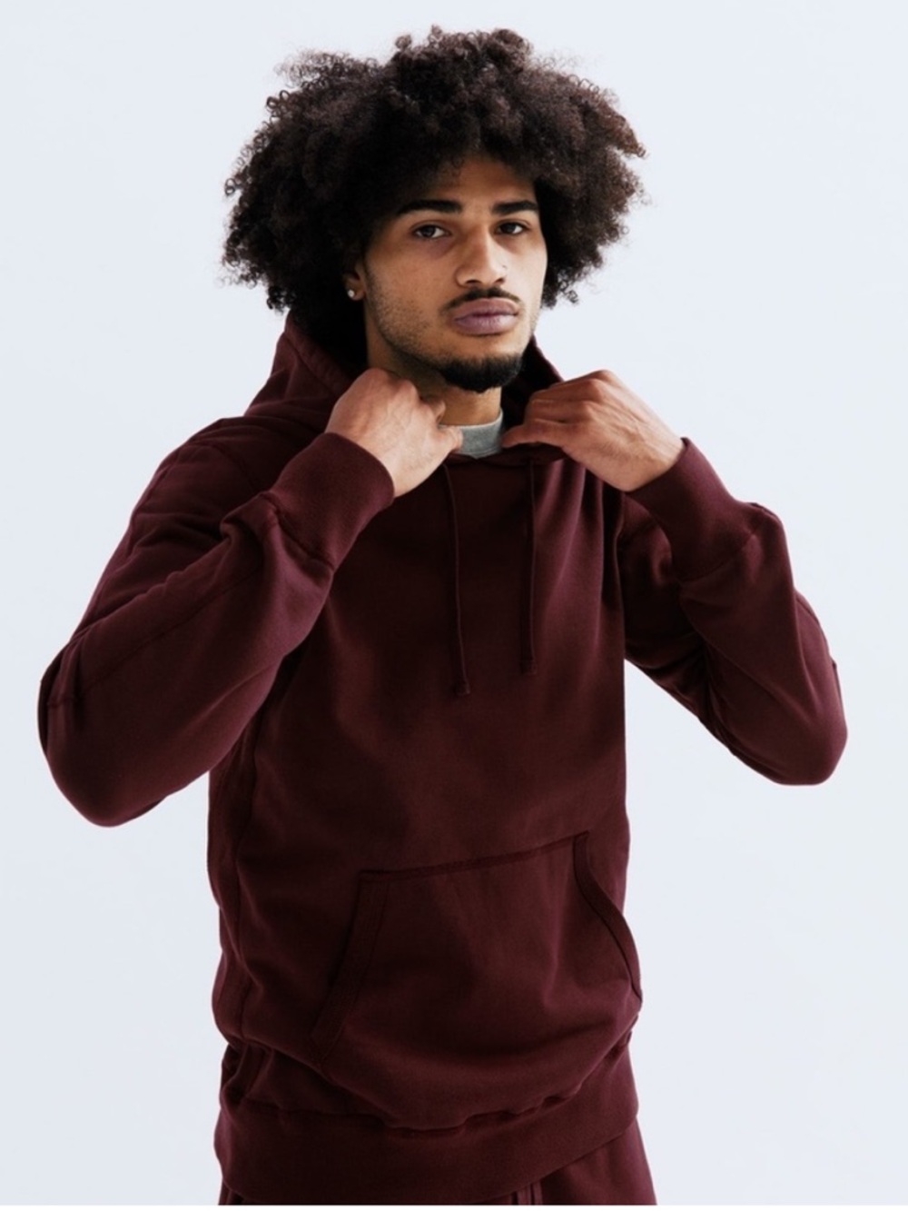 Reigning Champ Midweight Terry Pullover Hoodie Crimson Men’s Size Medium RC-3998